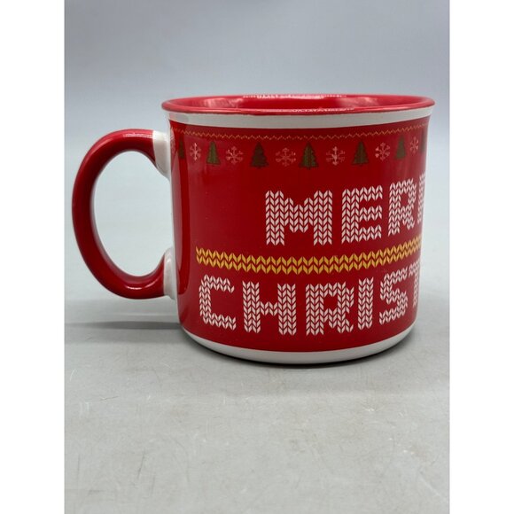 Snoopy Christmas Coffee Mug Gibson Red & White Ceramic Peanuts Holiday READ - Picture 2 of 7